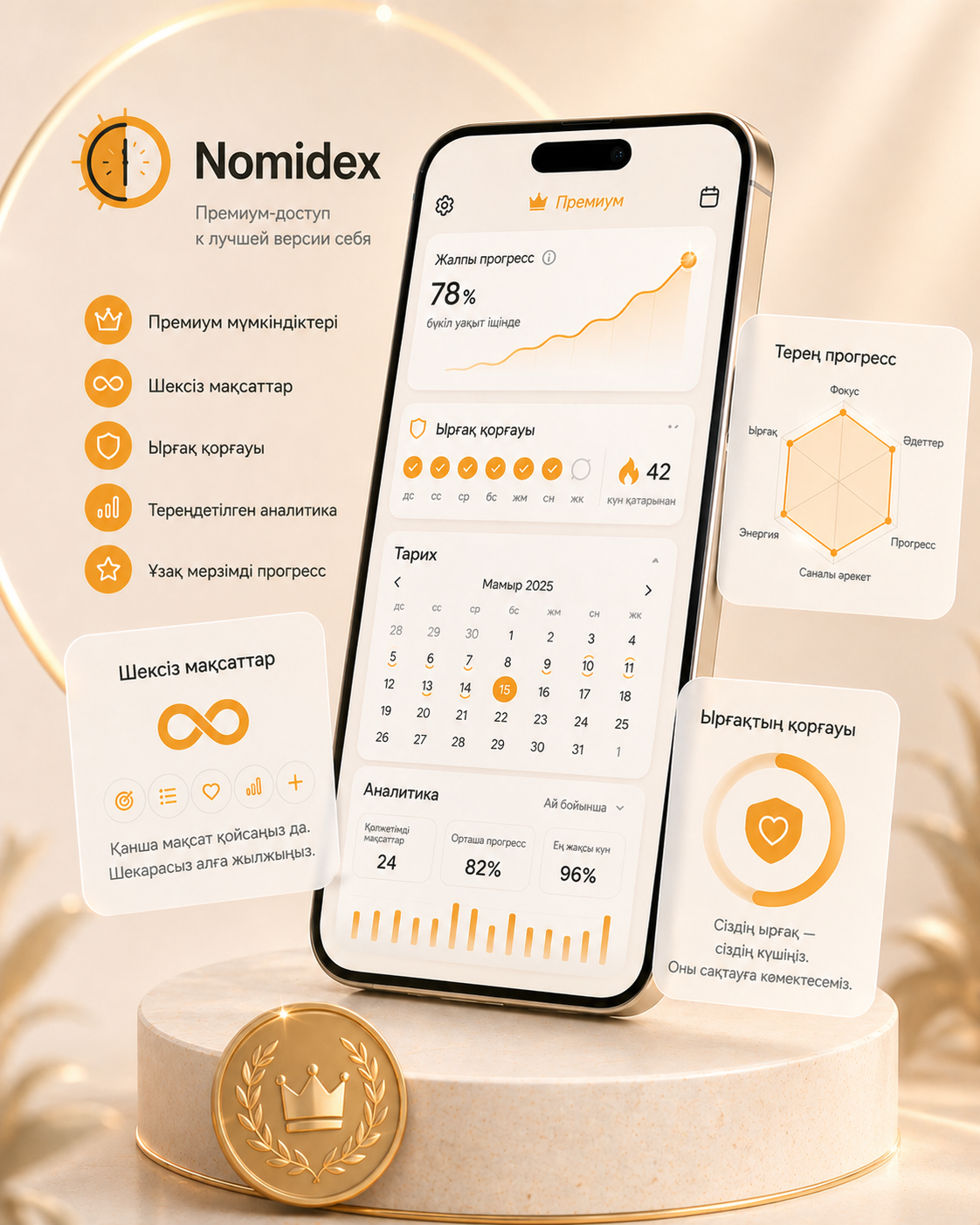 Nomidex premium visual showing deeper progress and rhythm protection